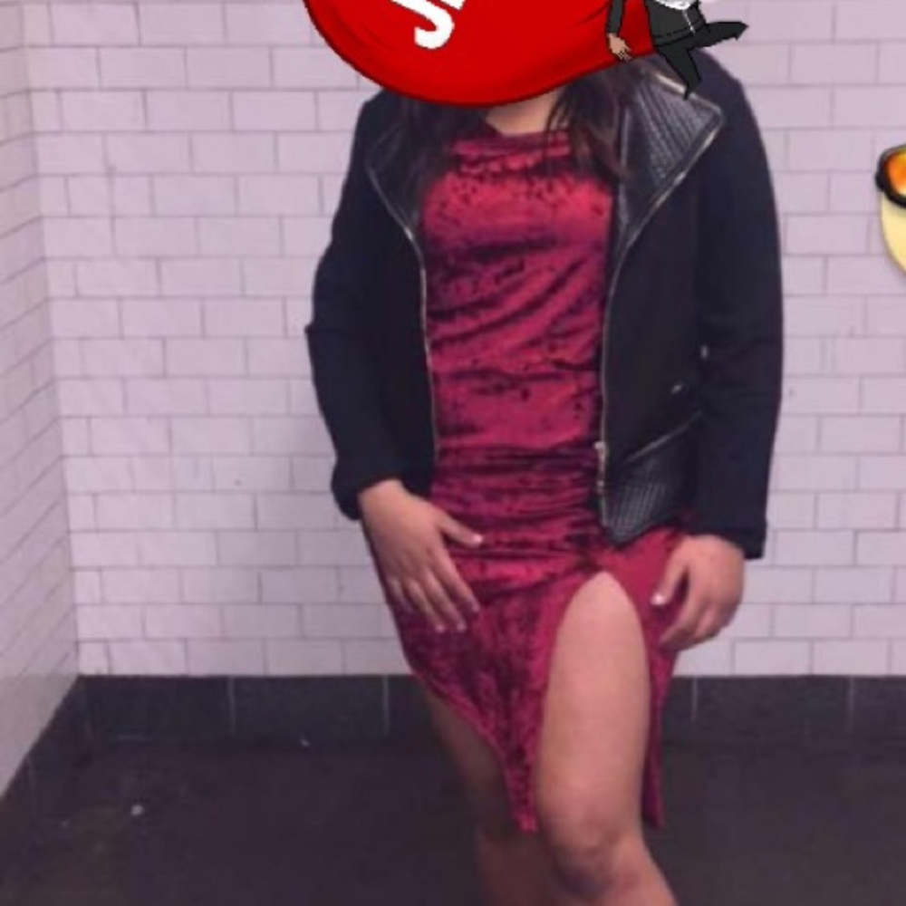Red Suede dress